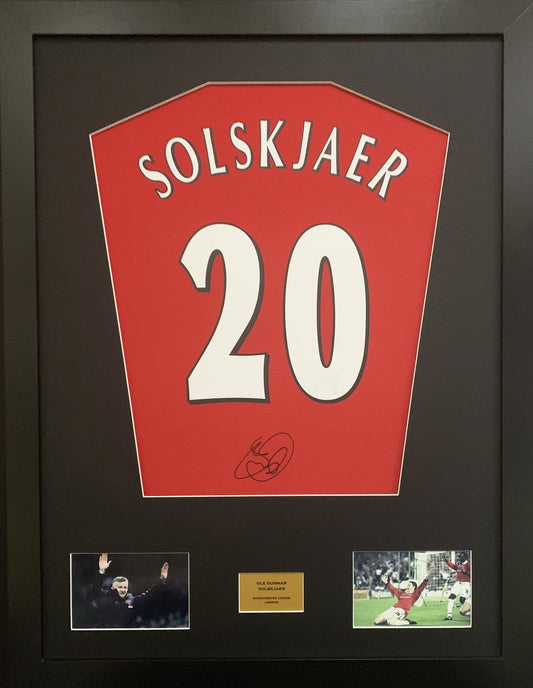 Ole Gunnar Solskjaer Man United Signed Shirt Display 