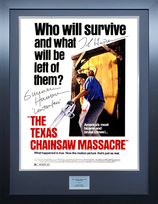 The Texas Chain Saw Massacre Signed Movie Poster 