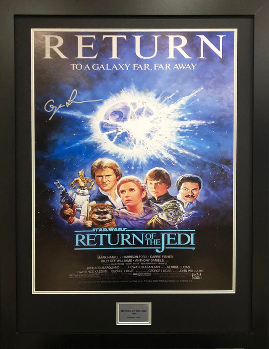 Return of the Jedi George Lucas Signed Movie Poster 