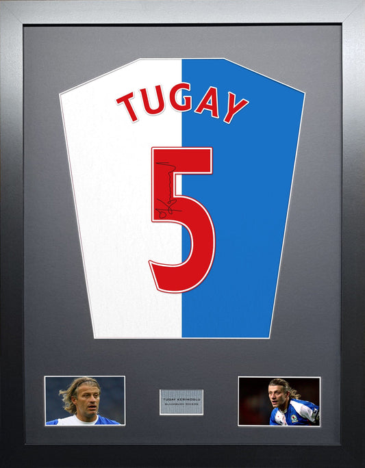 Tugay Blackburn Signed Shirt Display 
