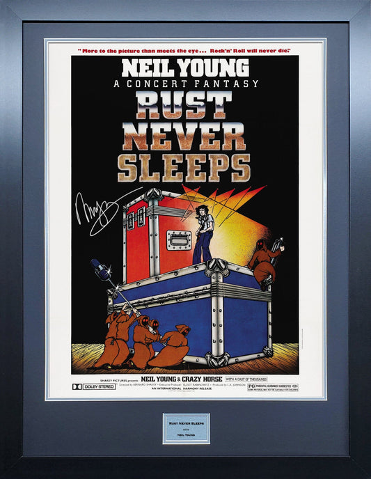Neil Young Rust Never Sleeps tour signed Poster 