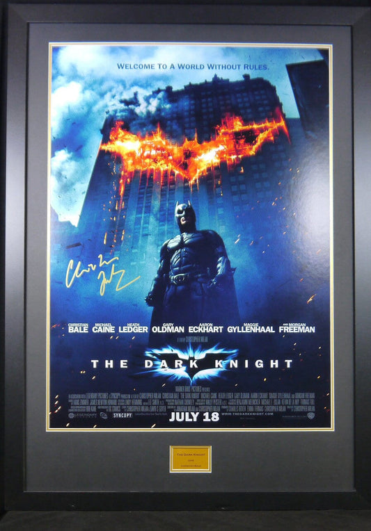 The Dark Knight Christian Bale signed movie poster 