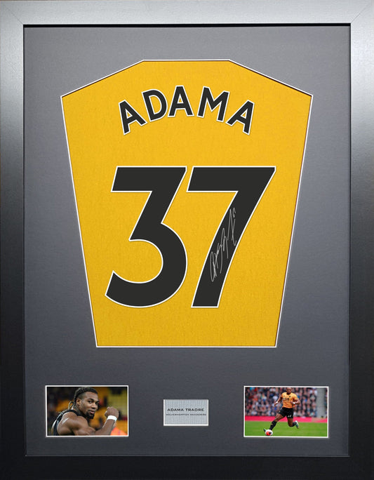 Adama Traore Wolverhampton Wanderers Signed Shirt Display 
