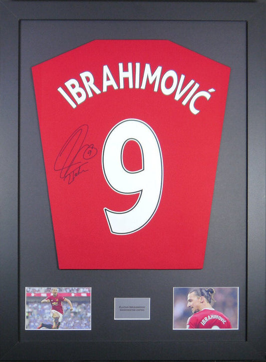 Zlatan Ibrahimovic Manchester United Signed Shirt Display 