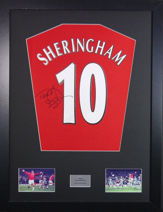 Teddy Sherringham Manchester United Signed Shirt Display 