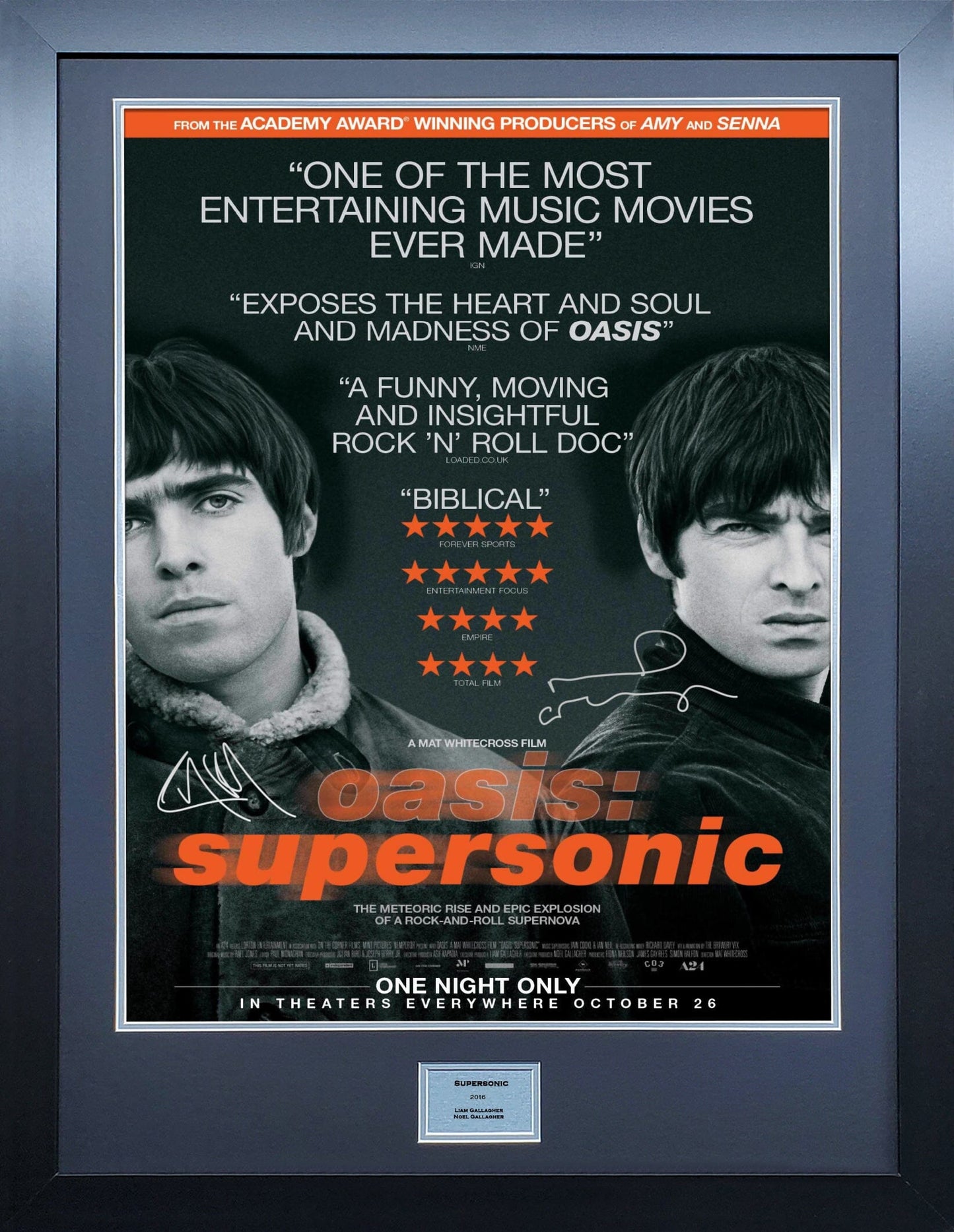 Oasis Supersonic signed Poster 