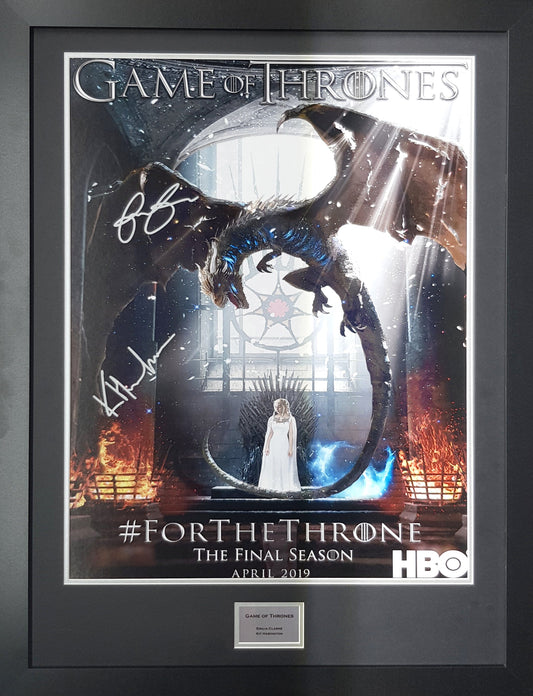 Game Of Thrones signed poster display 