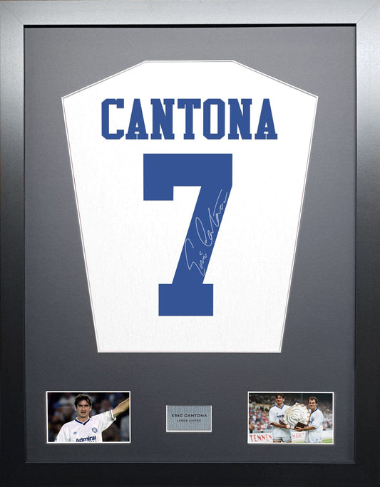 Eric Cantona Leeds Signed Shirt Display 