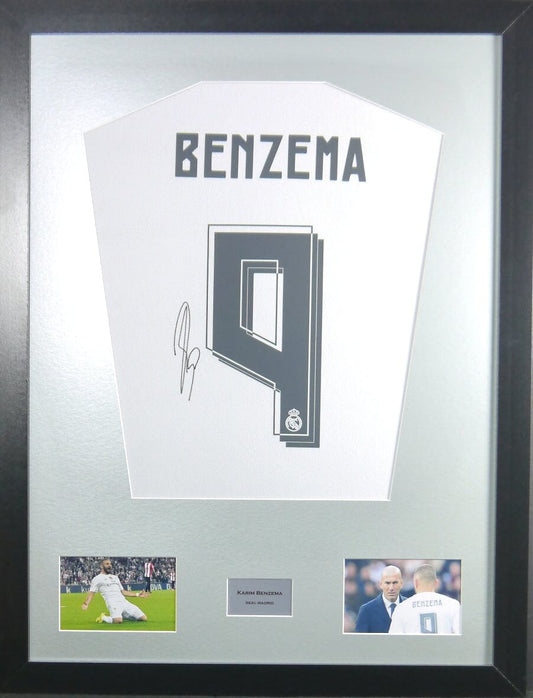 Karim Benzema Real Madrid Signed Shirt Display 