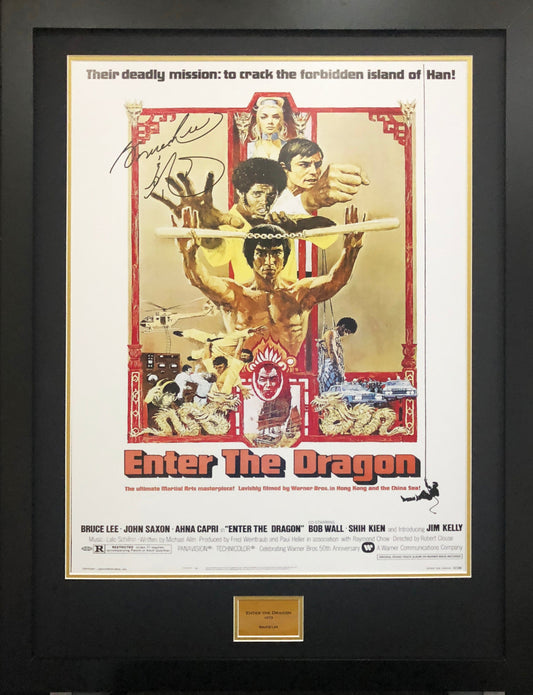 Bruce Lee Enter The Dragon Signed Movie Poster 