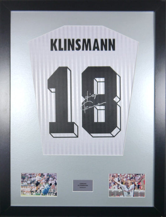 Jurgen Klinsmann Germany Signed Shirt Display 