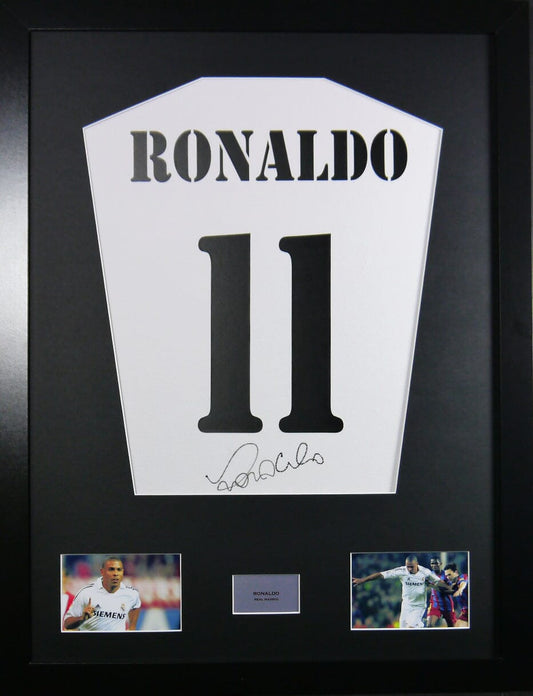 Ronaldo (Beaver) Real Madrid Signed Shirt Display 
