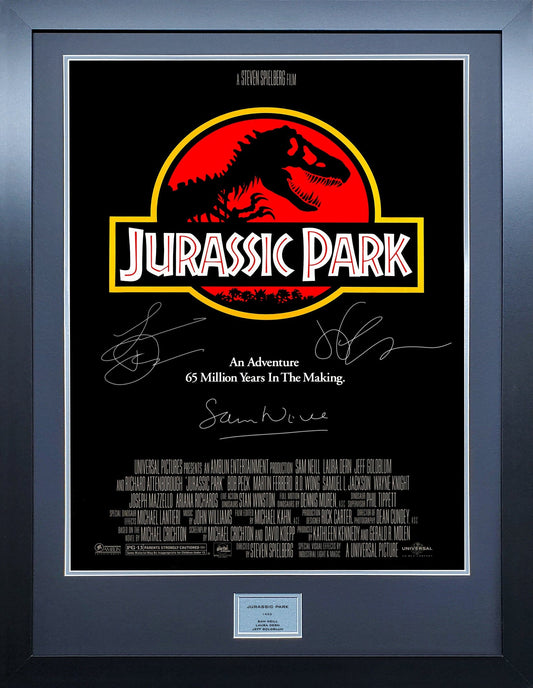 Jurassic Park Signed Movie Poster 