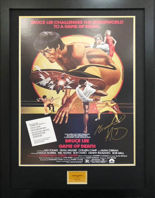 Bruce Lee Game of Death Signed Movie Poster 