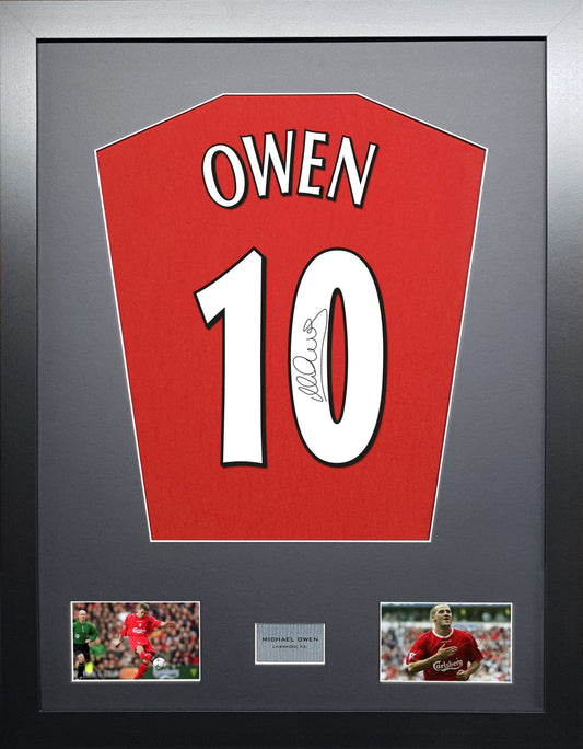 Michael Owen Liverpool Signed Shirt Display 