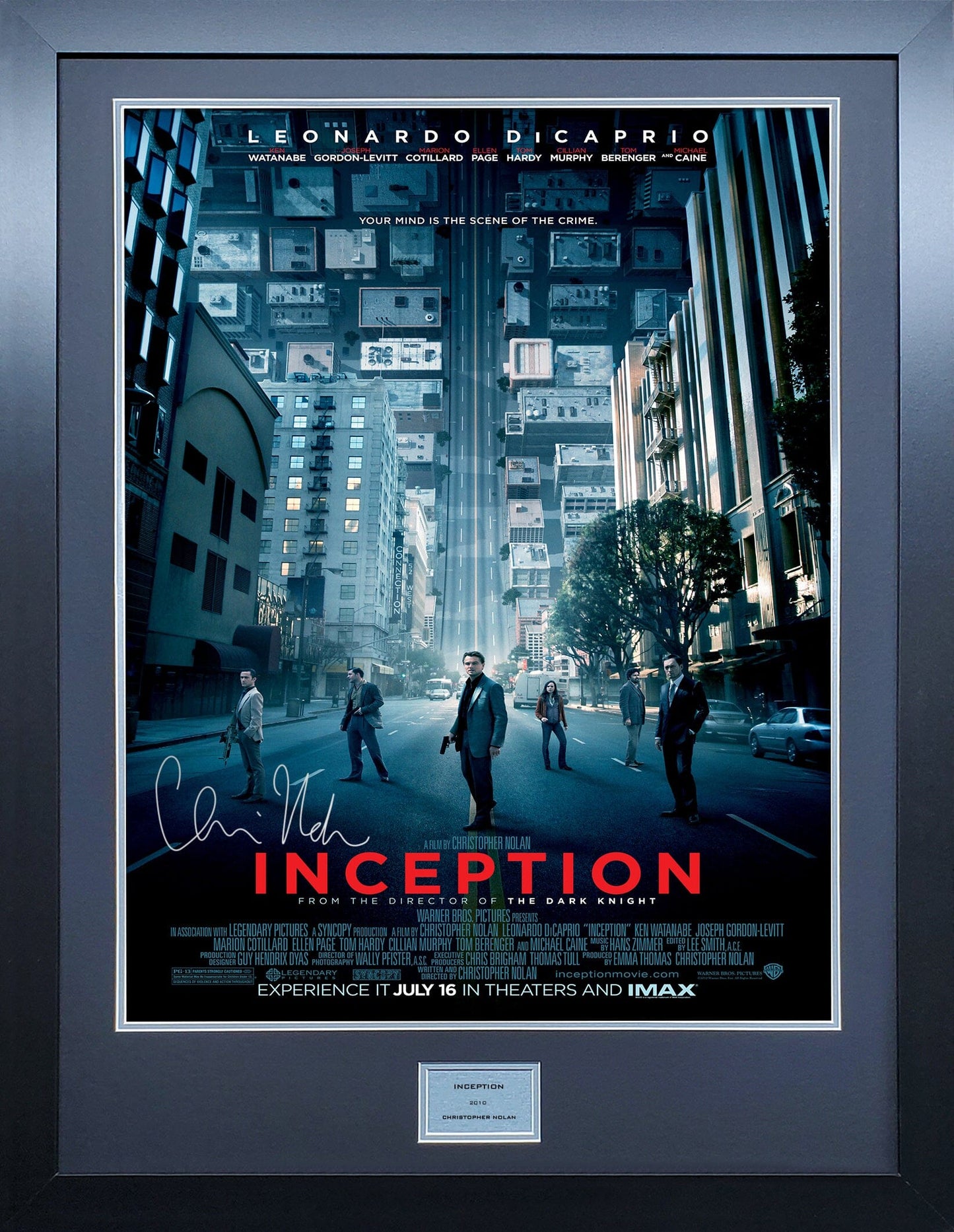 Inception Signed Movie Poster 