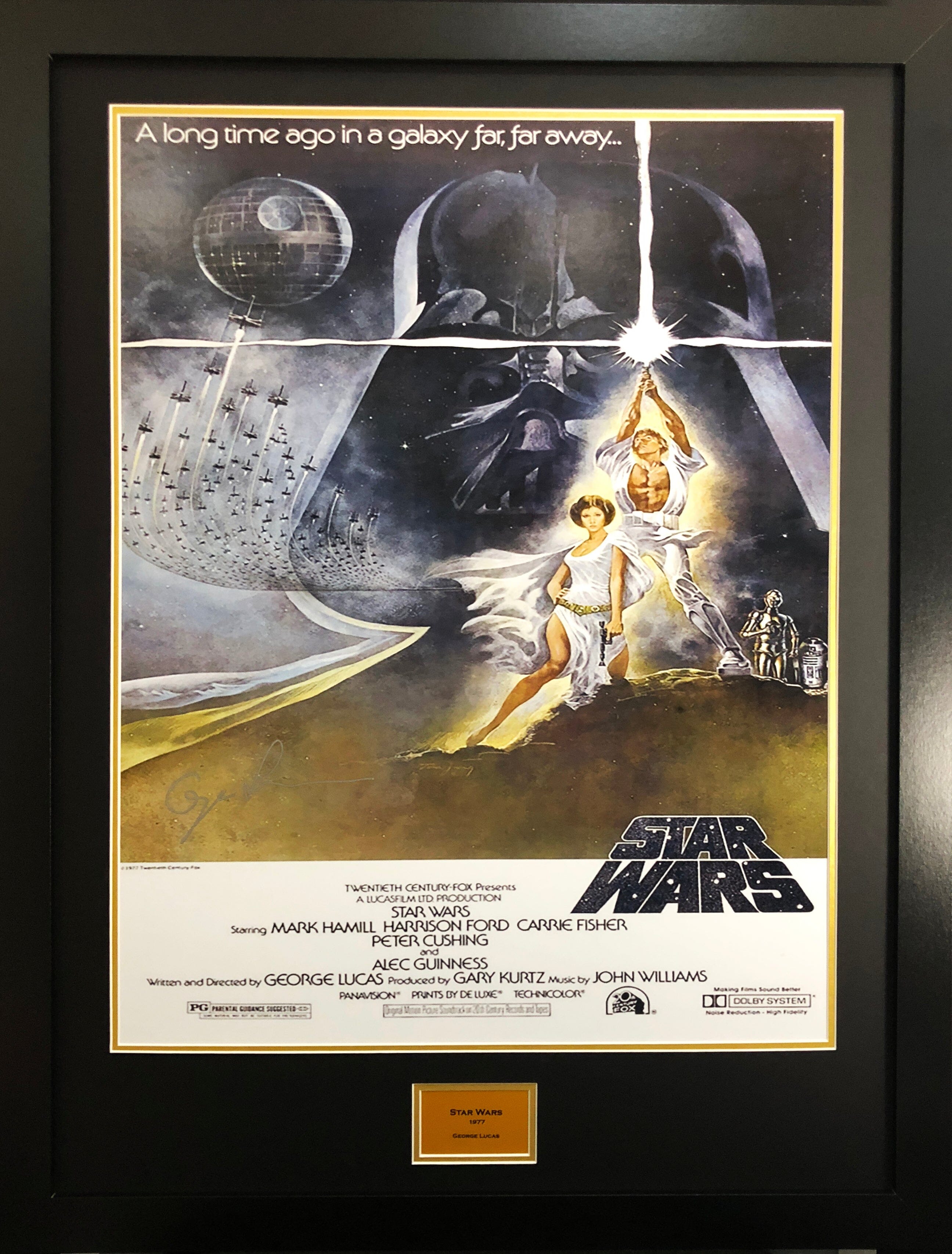 Starwars George Lucas Alternate Version Signed Movie Poster