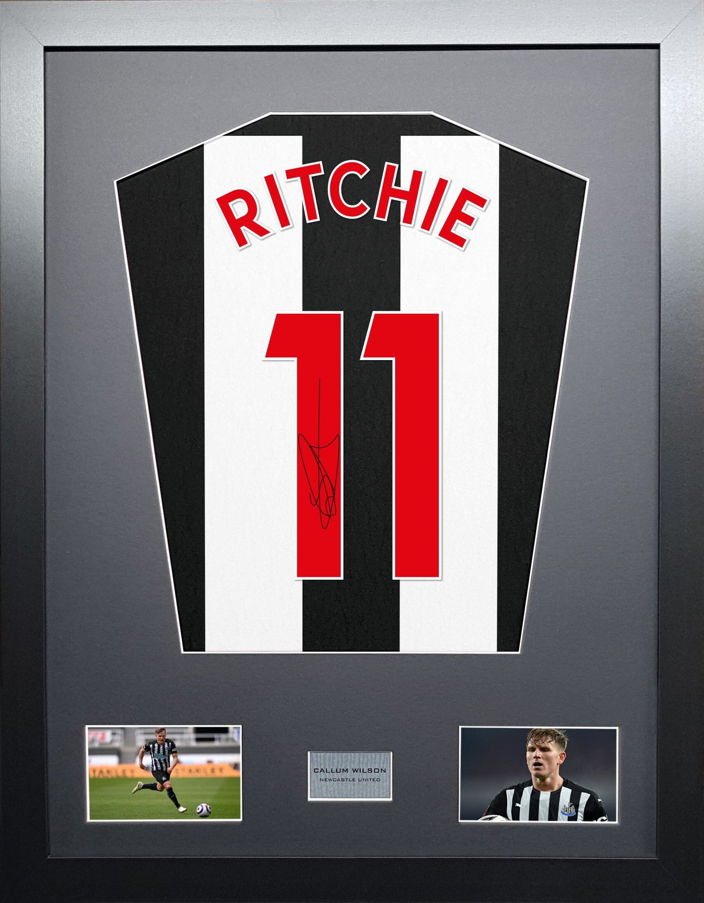 Matt Ritchie Newcastle United Signed Shirt Display 