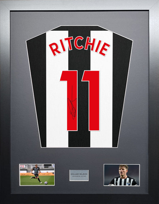 Matt Ritchie Newcastle United Signed Shirt Display 