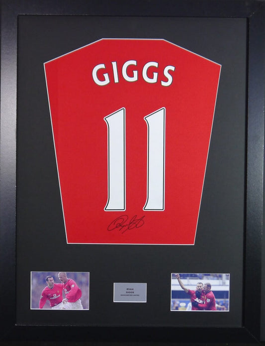 Ryan Giggs Manchester United Signed Shirt Display 