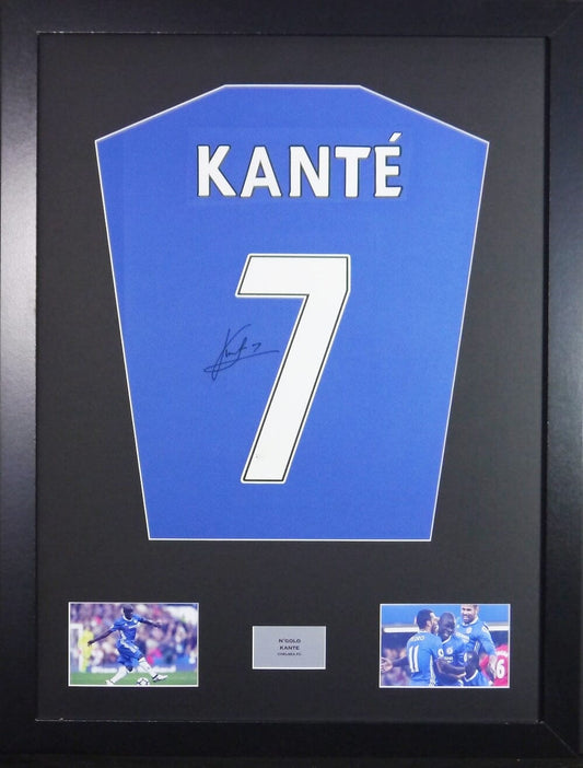 N'Golo Kante Chelsea Signed Shirt Display 