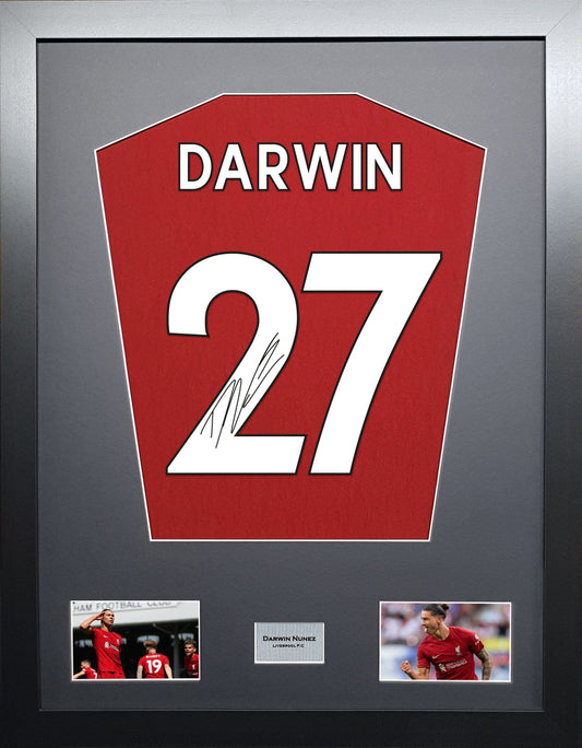 Darwin Nunez Liverpool Signed Shirt Display 