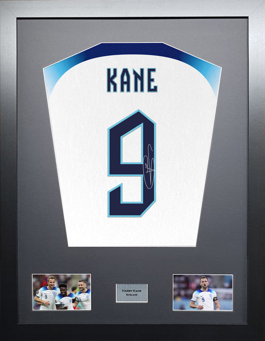 Harry Kane England World cup 22  signed Shirt Frame