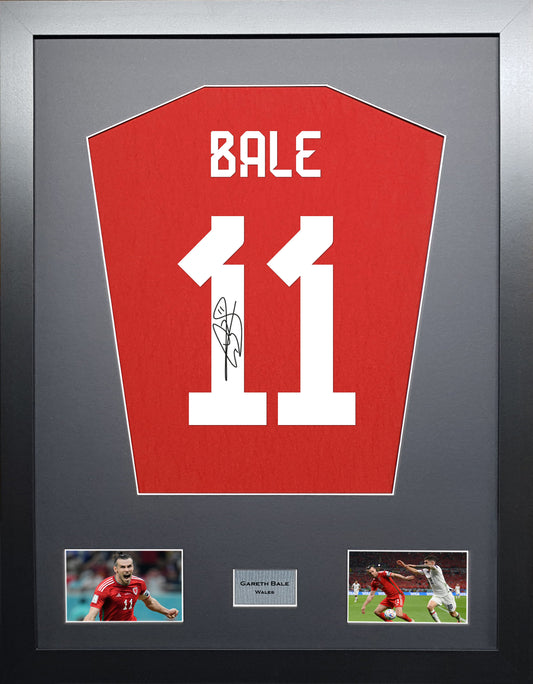 Gareth Bale Wales World cup 22 signed Shirt Frame