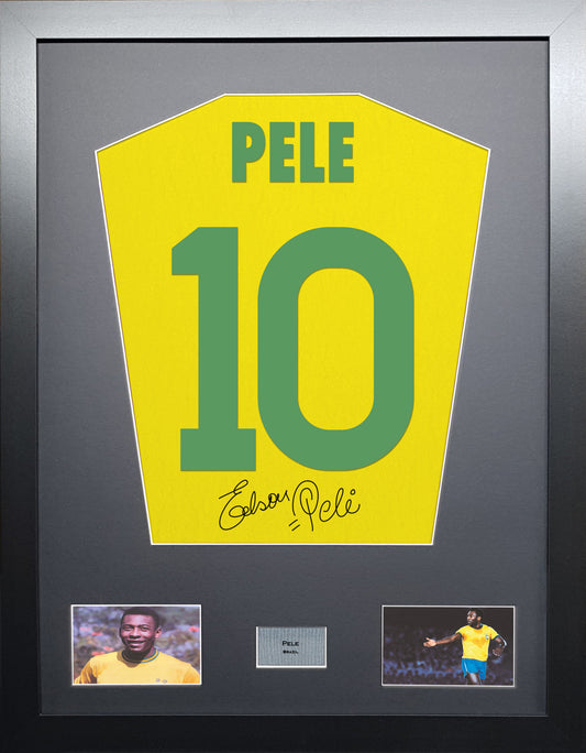 Pele Brazil signed Shirt Frame