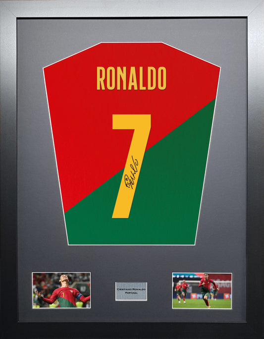Ronaldo Portugal World Cup 22 signed Shirt Frame