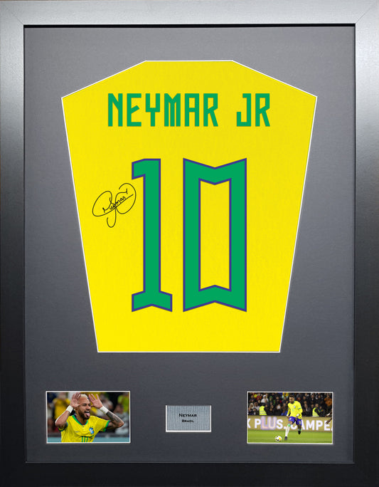 Neymar Brazil signed Shirt Frame